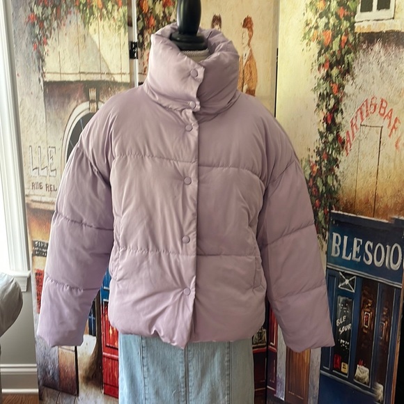 Free People “Weekender” Puffer Jacket, Lavender, Size Small - Picture 1 of 6